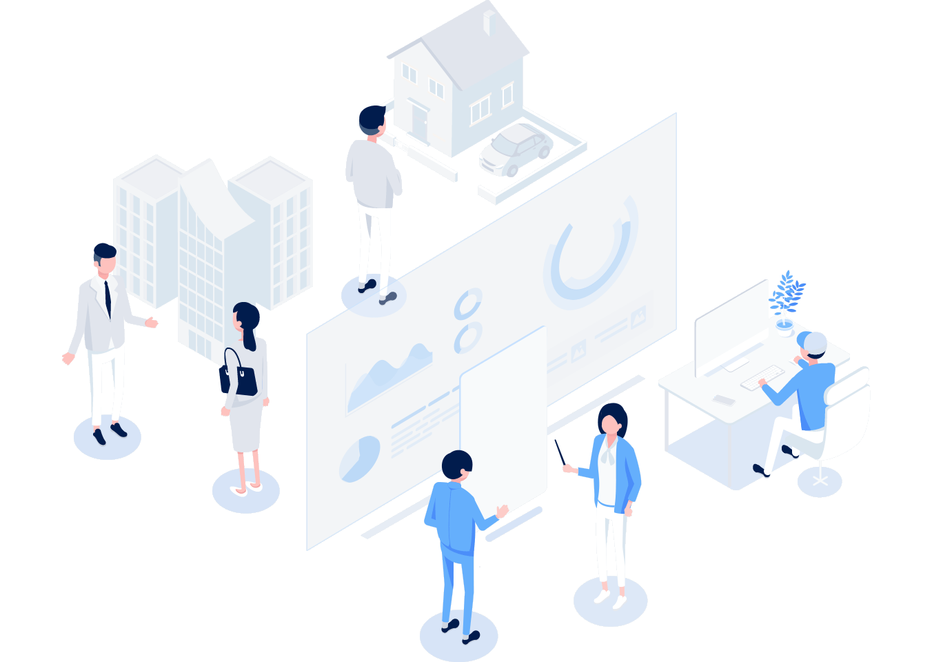 Business team collaborating